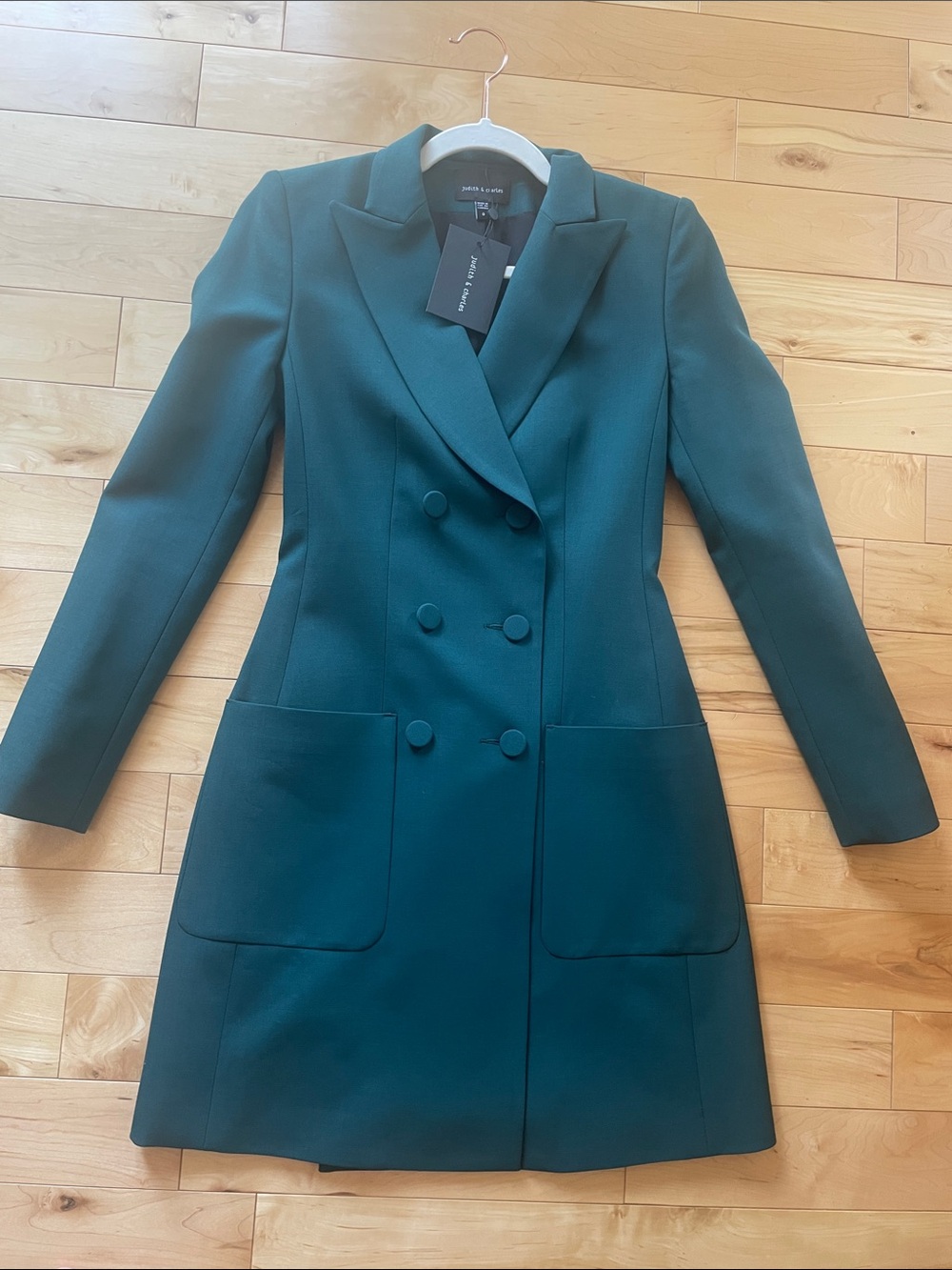 NWT Judith & Charles made in 🇨🇦 Digital Dress, sz 0, dark green